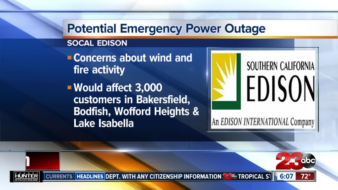 Southern California Edison warns of potential emergency power outages