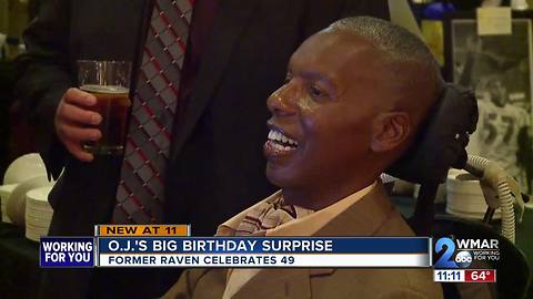 Former Ravens O.J. Brigance's Surprise Birthday Bash