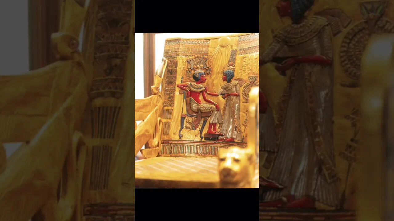 The Strange Symbolism on Tutankhamun Chair, why one Sandal ? #shorts