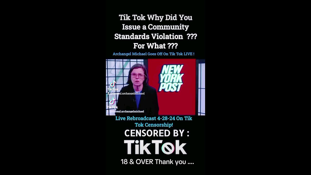 Tik Tok is addressed live on their platform in regards to they're continued illegal censorship .....