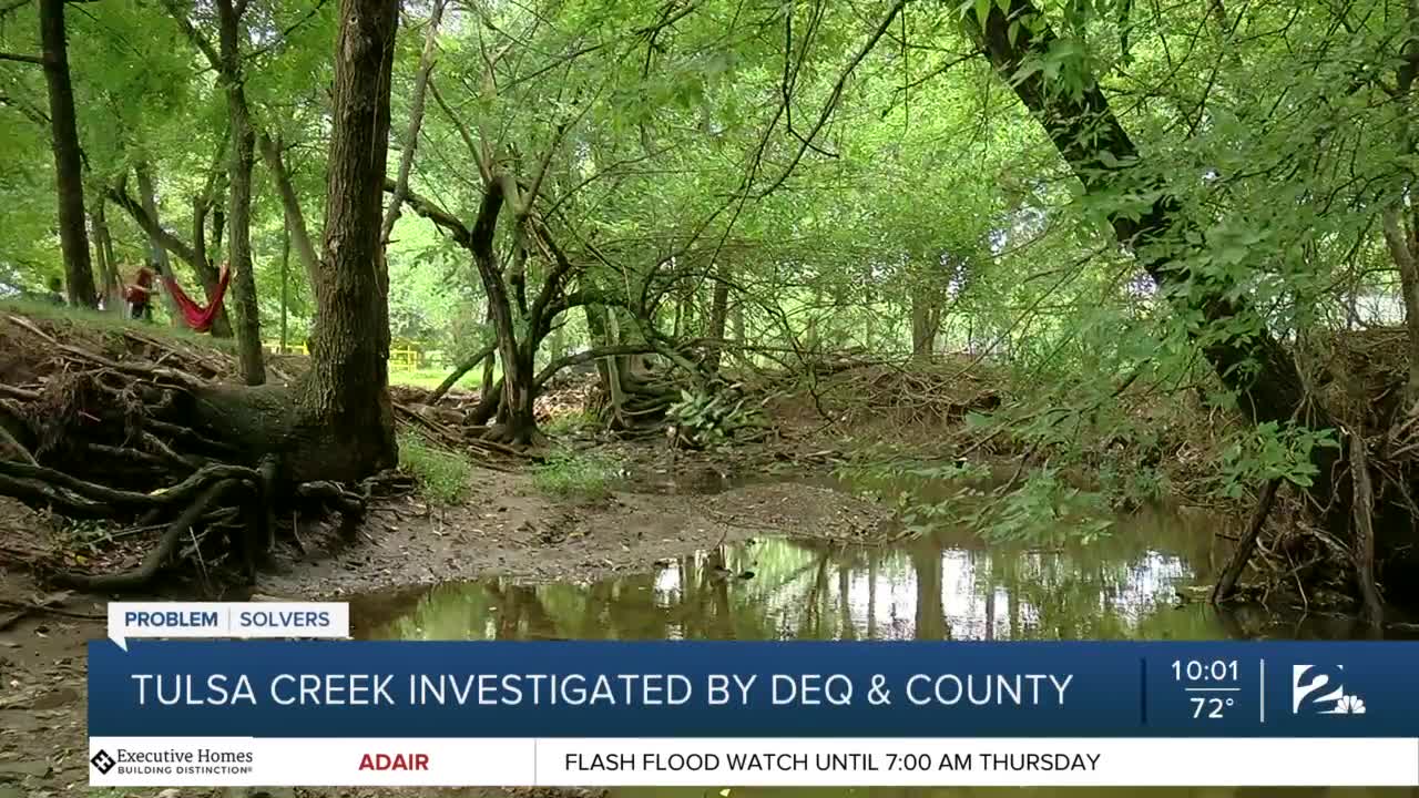 Tulsa creek investigated by DEQ & county