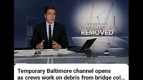 Temporary Baltimore Channel opens as crews work on debris from bridge collapse.