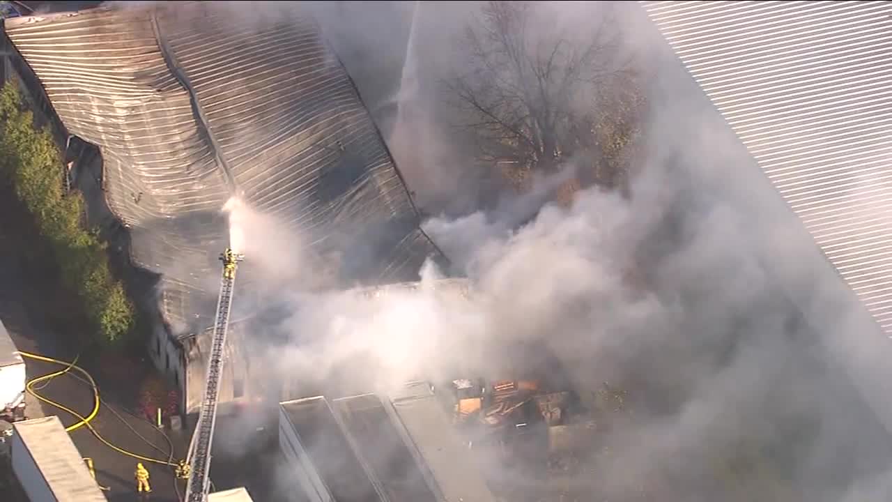 No one injured after massive fire at Flat Rock business