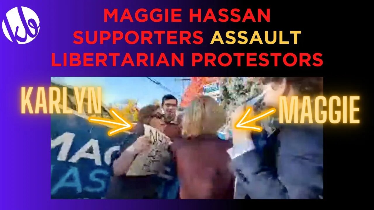 Supporters of Democrat Maggie Hassan ASSAULT Libertarian Protesters at the debate