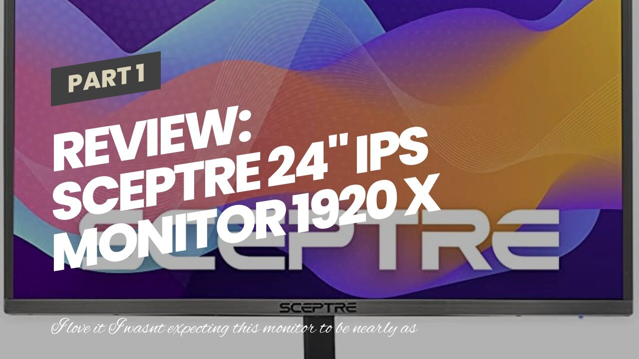 Review: Sceptre 24" IPS Monitor 1920 x 1080p Ultra Slim 75Hz HDMI VGA 99% sRGB Metal Black 2021...