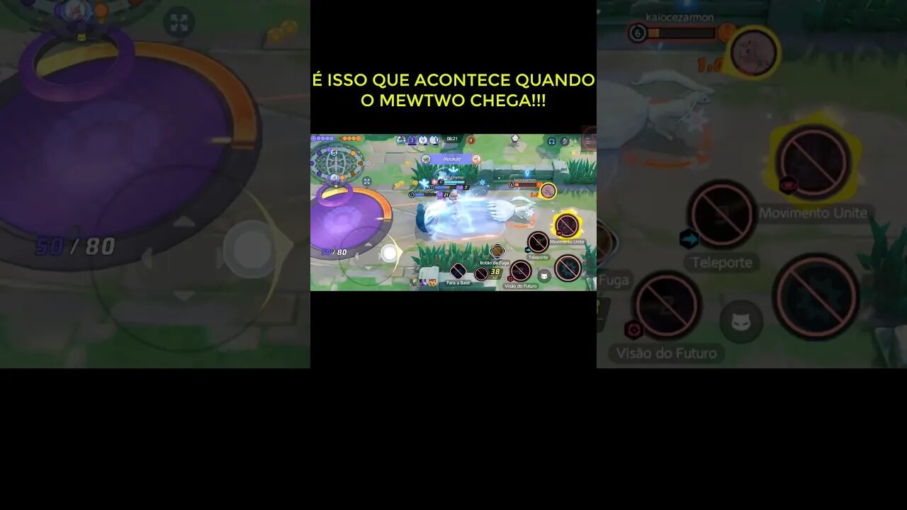 É ISSO QUE ACONTECE QUANDO O MEWTWO CHEGA 🤣🤣POKÉMON UNITE #shorts #burucharizard #pokemonunite