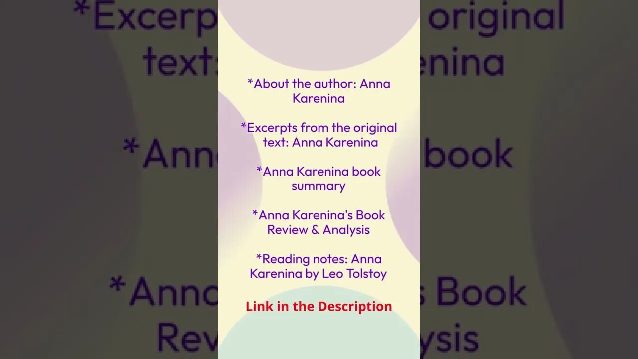 Book Review: Anna Karenina by Leo Tolstoy #shorts