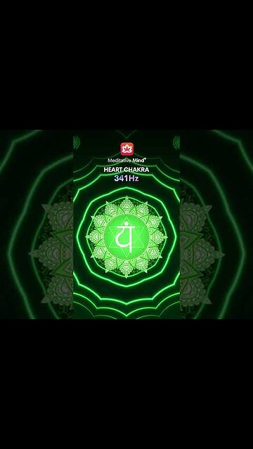"Quick Heal" HEART CHAKRA in 1min @341Hz | #meditativemind #shorts