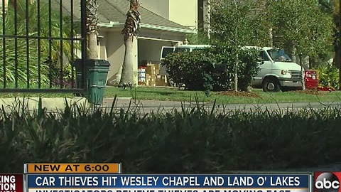 Car thieves hit Wesley Chapel and Land O'Lakes