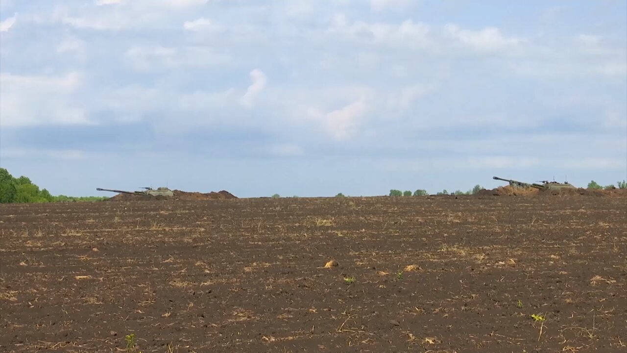 Combat work of Msta-S howitzers of the Russian Armed Forces