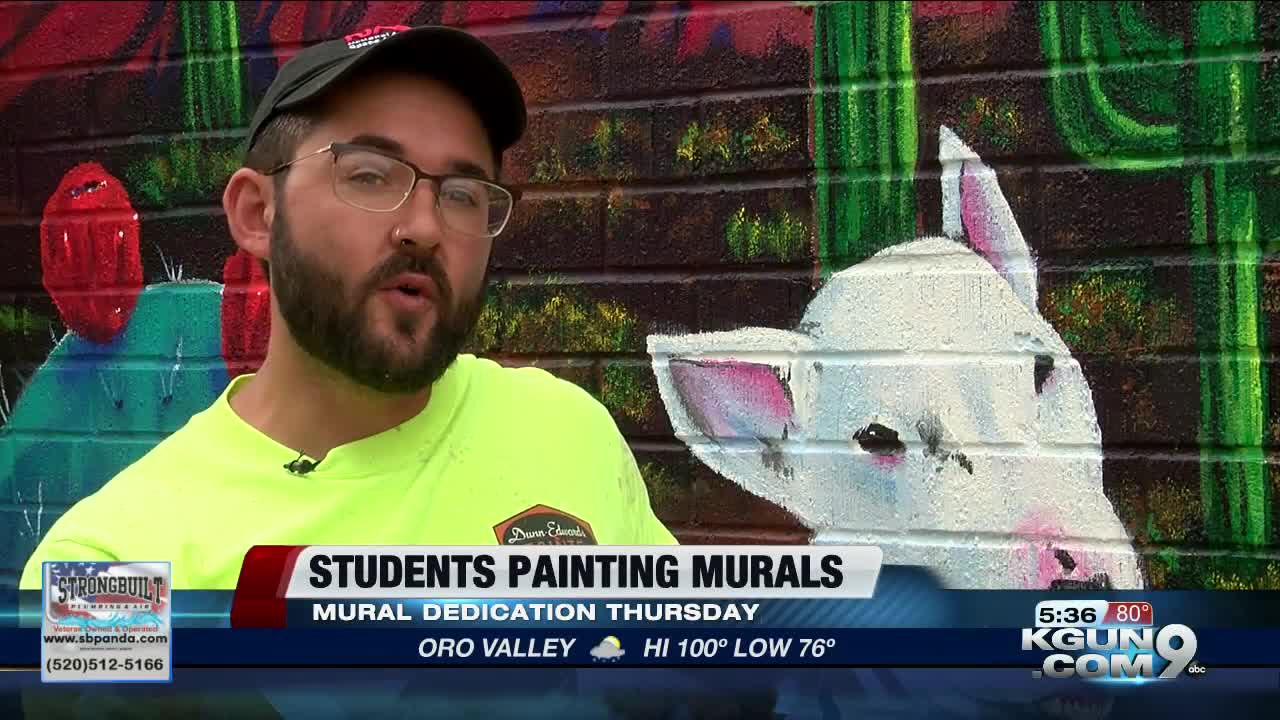 Palo Verde High School students work on eastside mural project