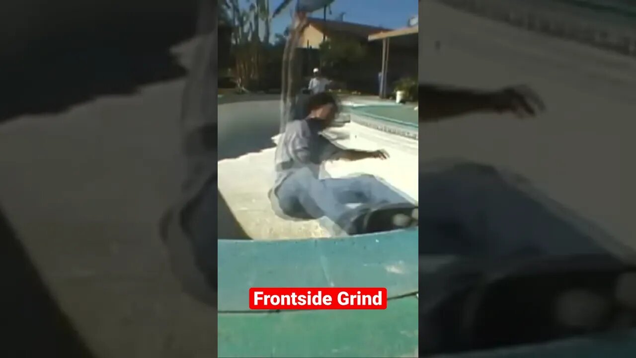 On The Lip #frontsidegrind #backyardpool ##emptypool #poolskateboarding #skateboarding #poolskating