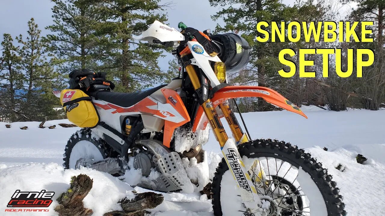 KTM Enduro Snow Bike Setup "Crash and Hillclimbs" | Dirtbike Survivorman