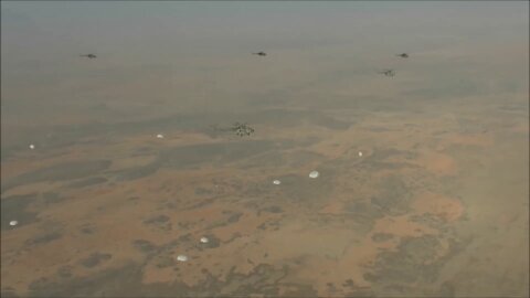 Mass Paratroop Landing from Syrian Helicopters