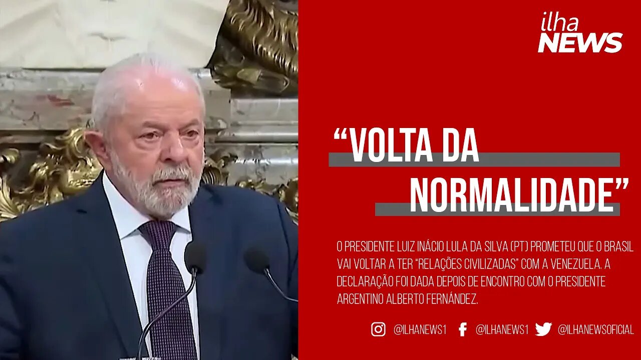 Lula: "O que eu quero para o Brasil, quero para a Venezuela"