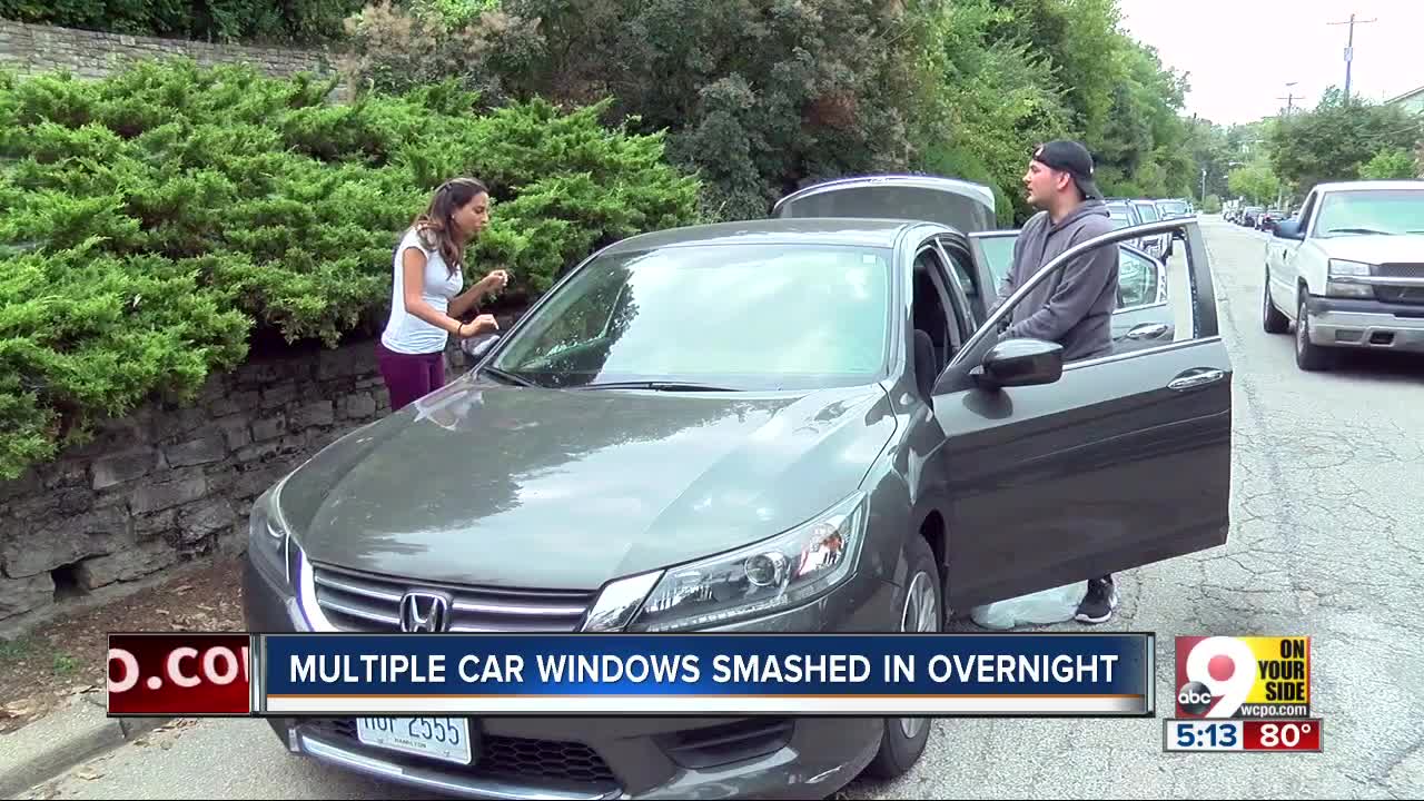 Multiple car windows smashed overnight