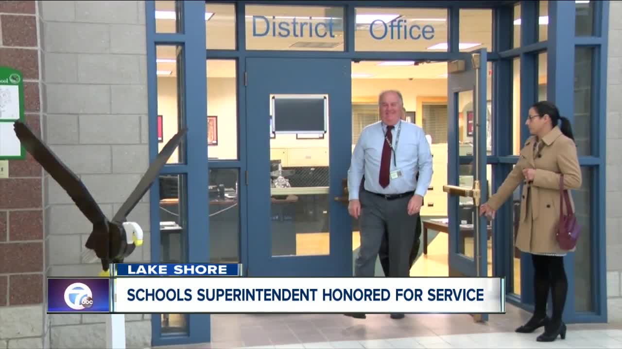 School superintendent honored for service