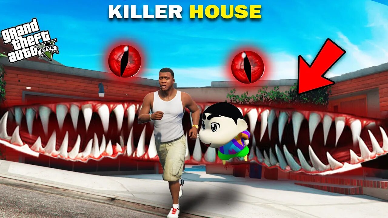 GTA 5 : Franklin Trapped In The KILLER House With Shinchan & Pinchan GTA 5