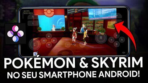 POKÉMON E SKYRIM RODANDO NO ANDROID PELO SKYLINE!