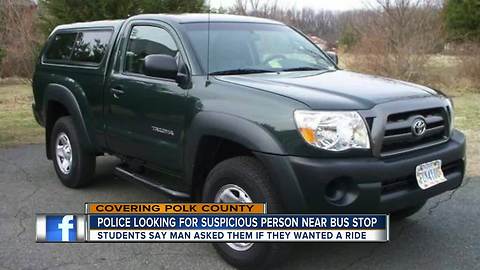 Police looking for suspicious person near Polk Co. bus stop