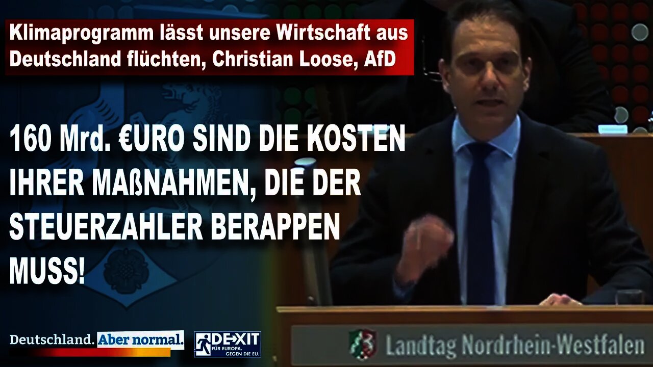 Klimaprogramm lässt unsere Wirtschaft aus Deutschland flüchten, Christian Loose, AfD