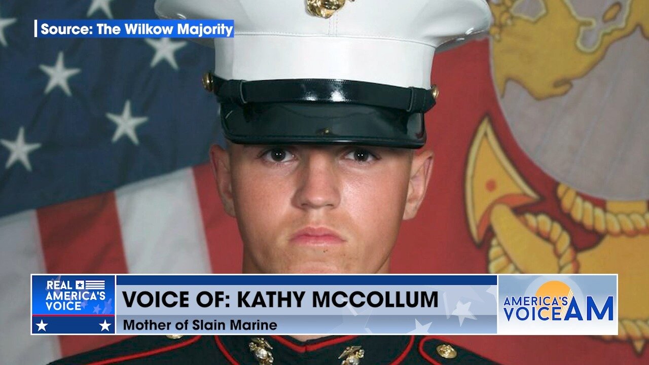 Hear Kathy McCollum, mother of slain Marine, call in on radioshow about her loss.