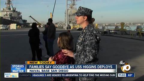 San Diego Ship USS Higgins deploys to the Middle East