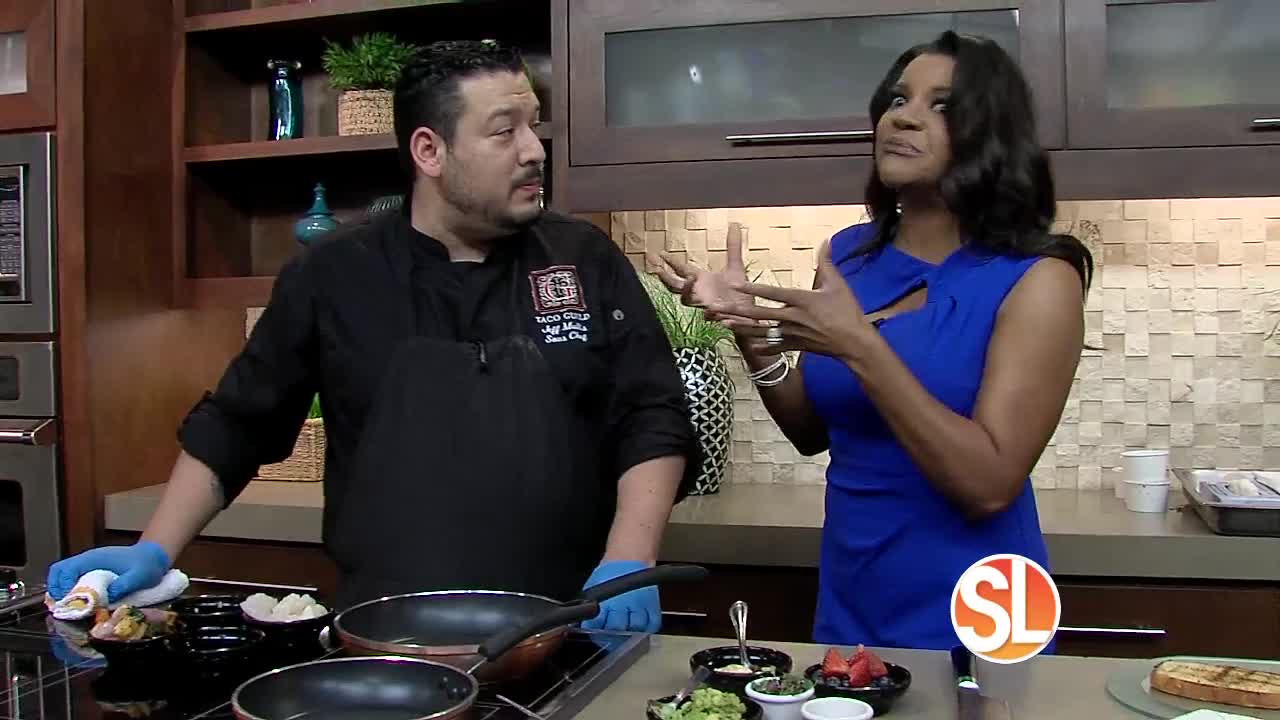 Chef Diego Bolanos from Taco Guild prepares a variety of brunch items