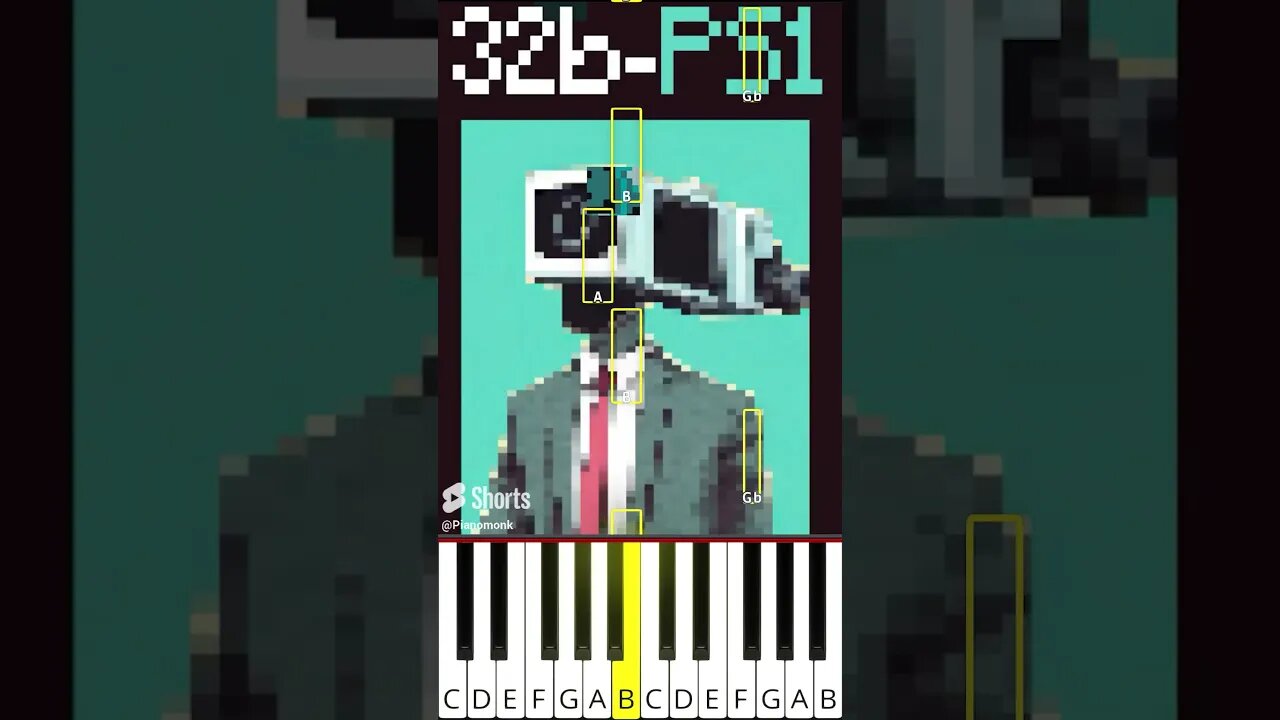 Cameraman but every time more and more bits [3] (@musicoscinicos) - Octave Piano Tutorial