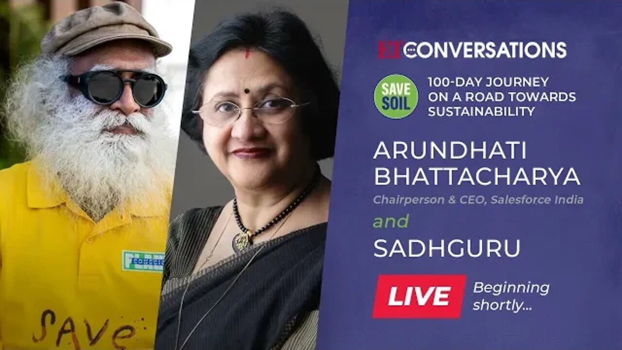 Arundhati Bhattacharya In Conversation with Sadhguru LIVE 13 June 6 50 PM IST #SaveSoil