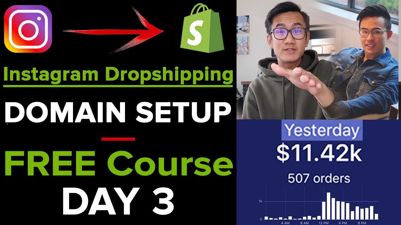 [Free Course 3/21] Instagram Dropshipping – How To Buy, Setup DOMAIN for Shopify Dropshipping LIVE!