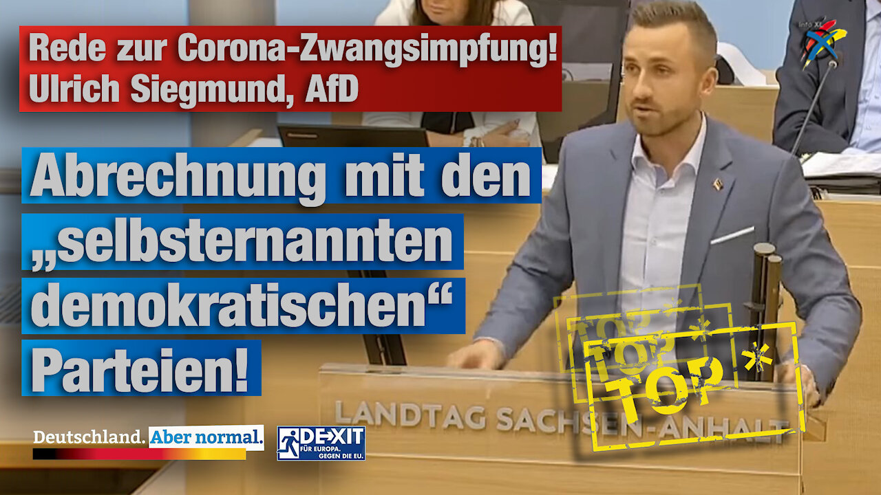 Rede zur Corona-Zwangsimpfung! Ulrich Siegmund, AfD