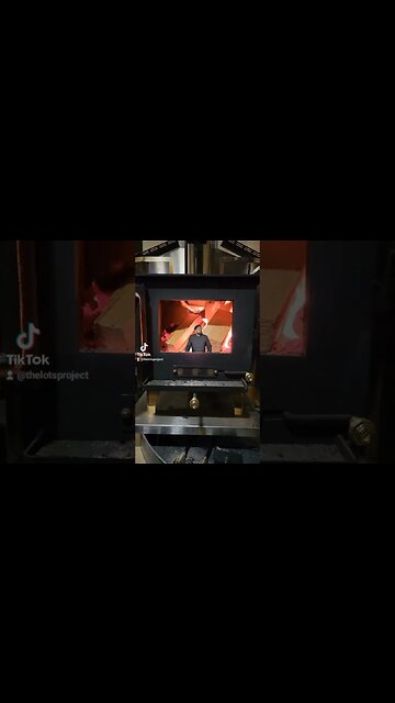 Love Our Cubic Mini #woodstove #rvlife #rvliving #nomad #fire