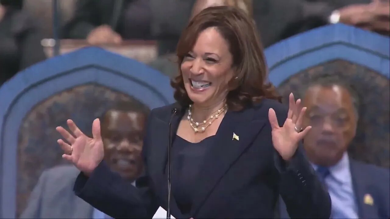 Kamala Harris Tells Word Salad About Having Jesse Jackson For President Bumper Sticker On Her Car