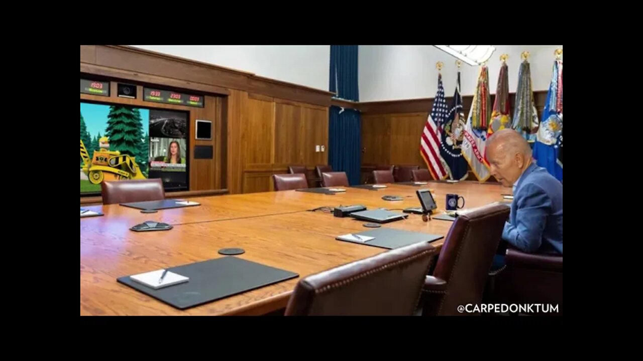 Leaked video from the White House moments ago.