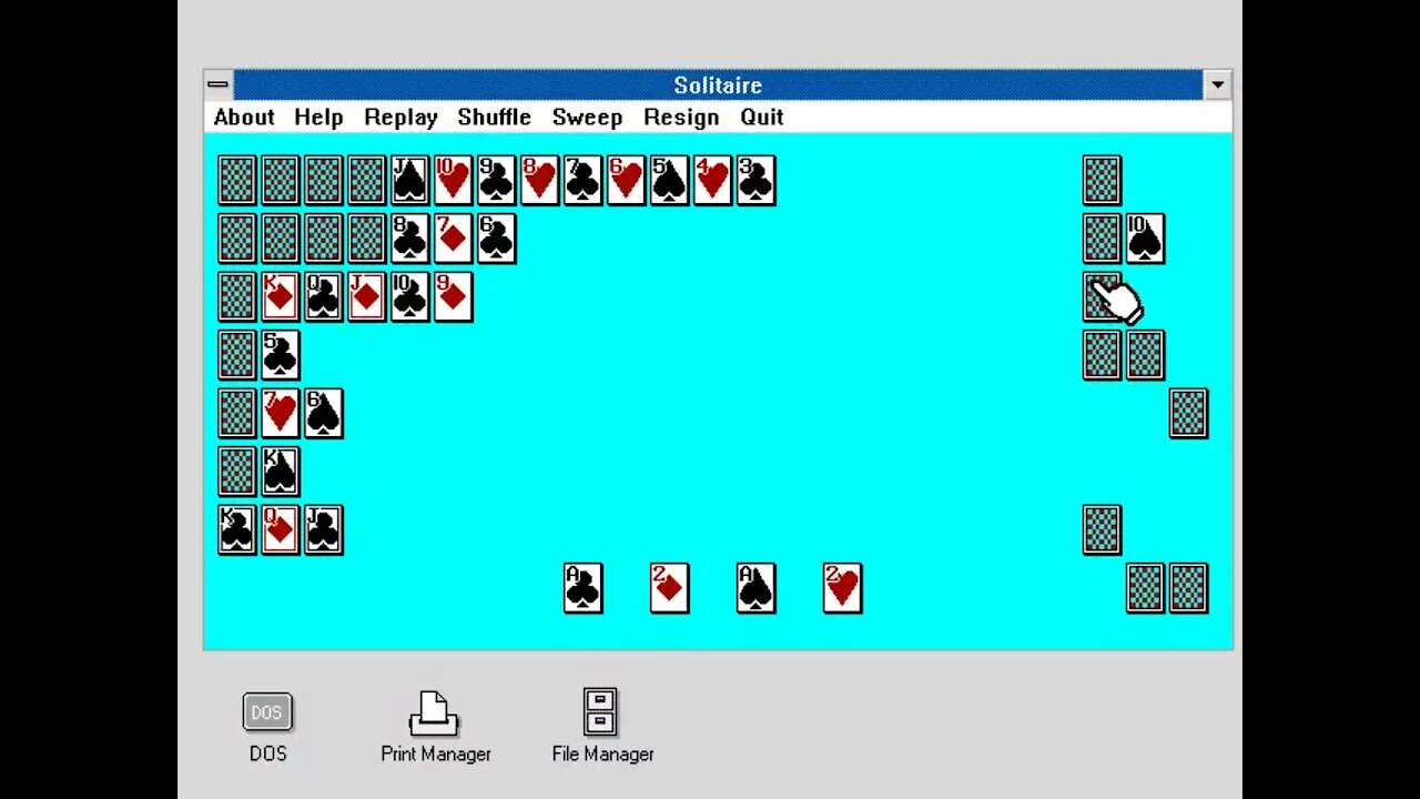 Solitaire on OS/2 1.2