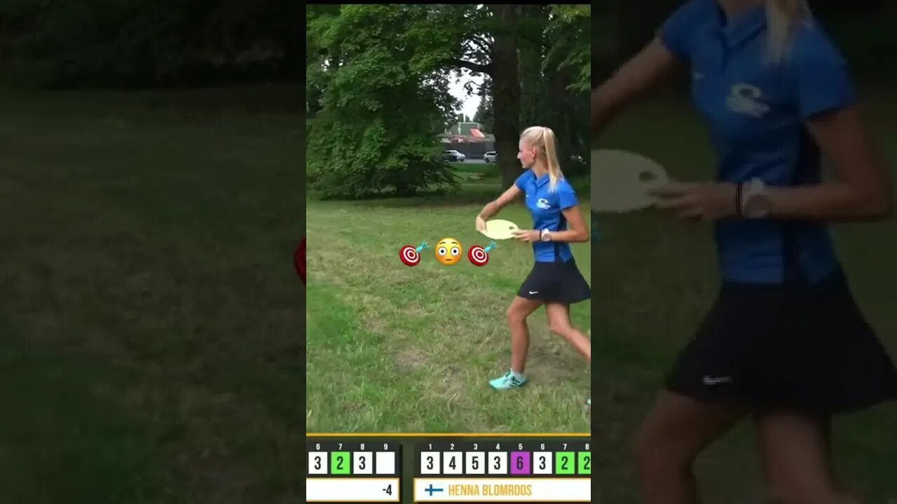 SHE is AMAZING AT DISC GOLF #shorts