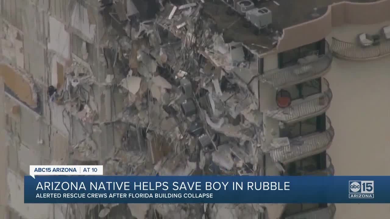 Phoenix-native helps save boy in Miami building collapse