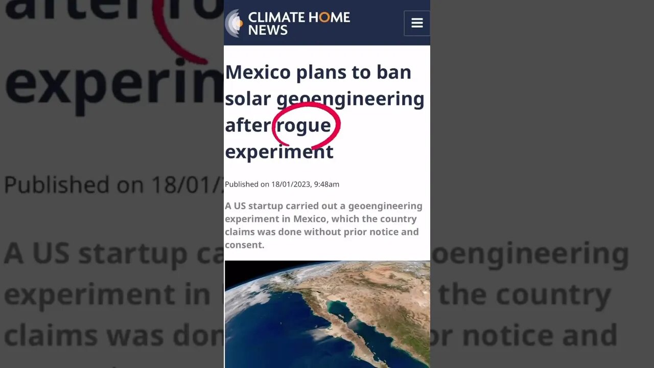 Mexico 🇲🇽 is banning chemtrails 🫡