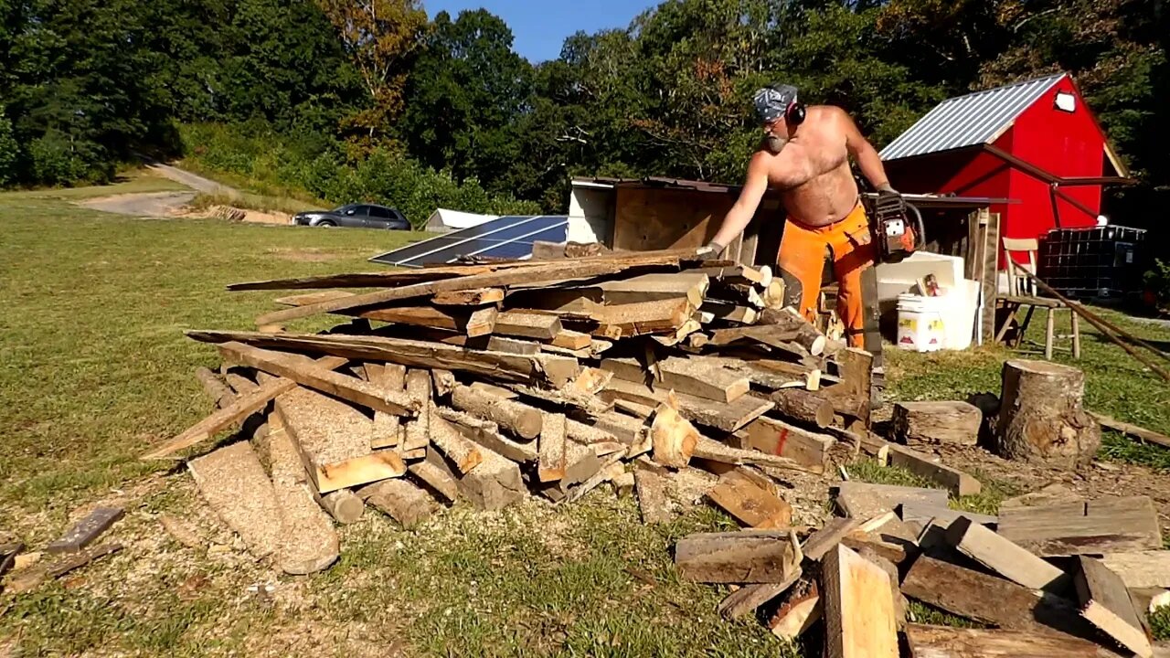 Lets play with the chainsaw today and get some work done before it gets to hot.