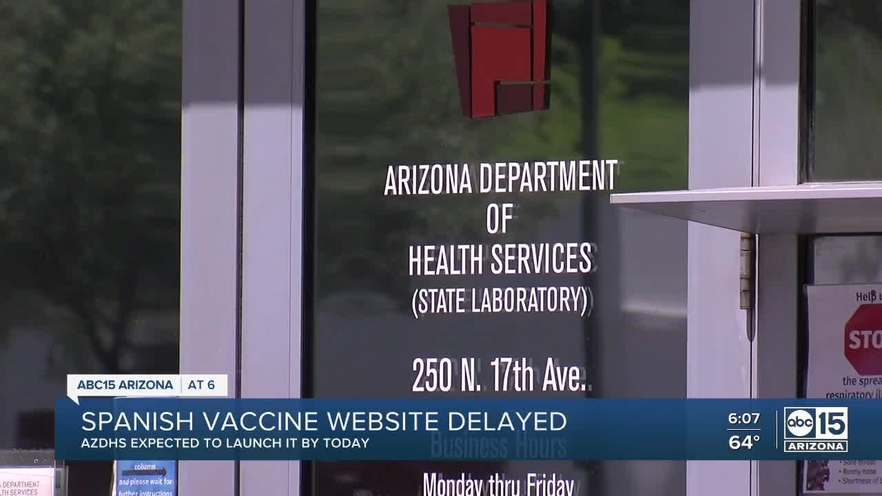 Lack of Spanish-language website hindering Arizona vaccine signups