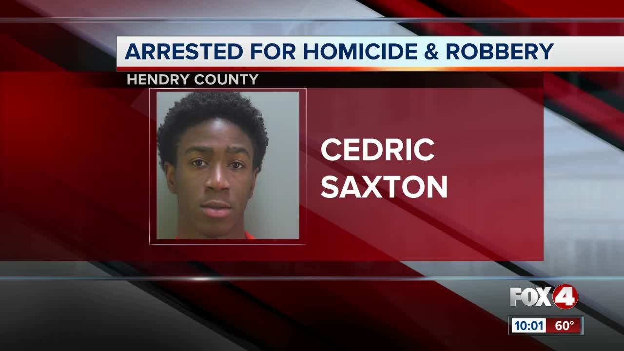 Suspect arrested on Second Degree Homicide and Robbery charges in Hendry County