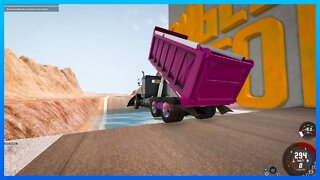 TruckFails | Dump Trucks vs Giant Pit #259 – BeamNG.Drive