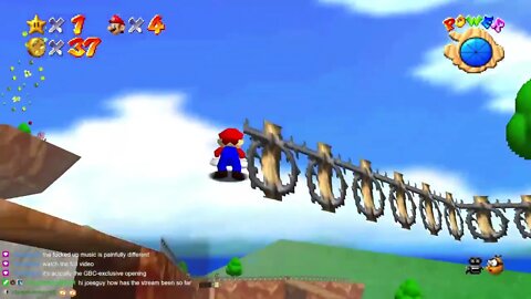 Super Mario 64 - Mario does an impressive stunt