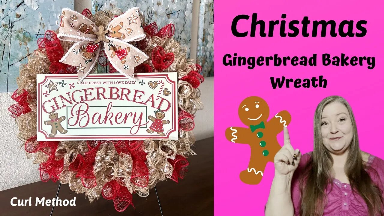 Christmas Gingerbread Bakery Wreath/Christmas Wreath Tutorial/Gingerbread Wreath DIY/Christmas Craft