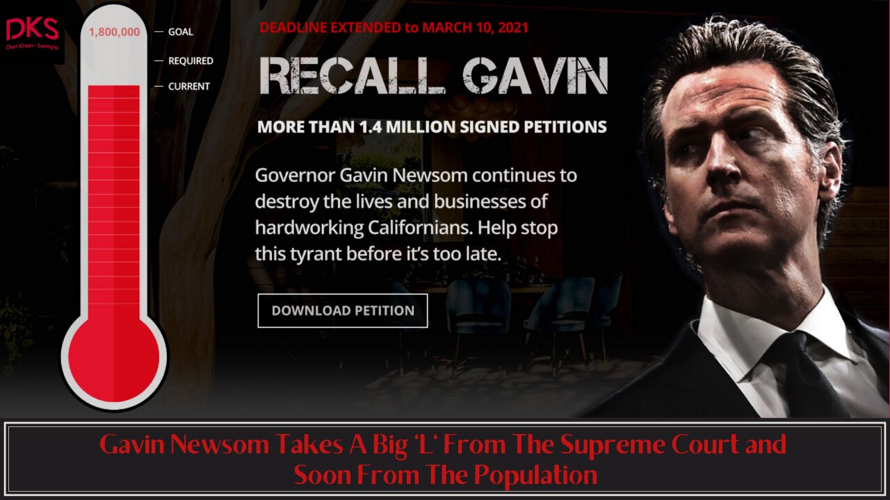 Gavin Newsom Takes A Big 'L' From The Supreme Court and Soon From The Population