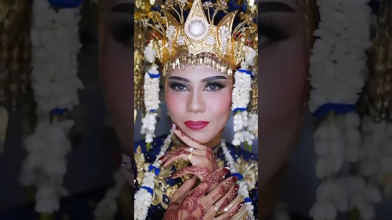 Pengantin Adat Palembang Tampak Cantik dan Anggun #shorts #short #shortvideo