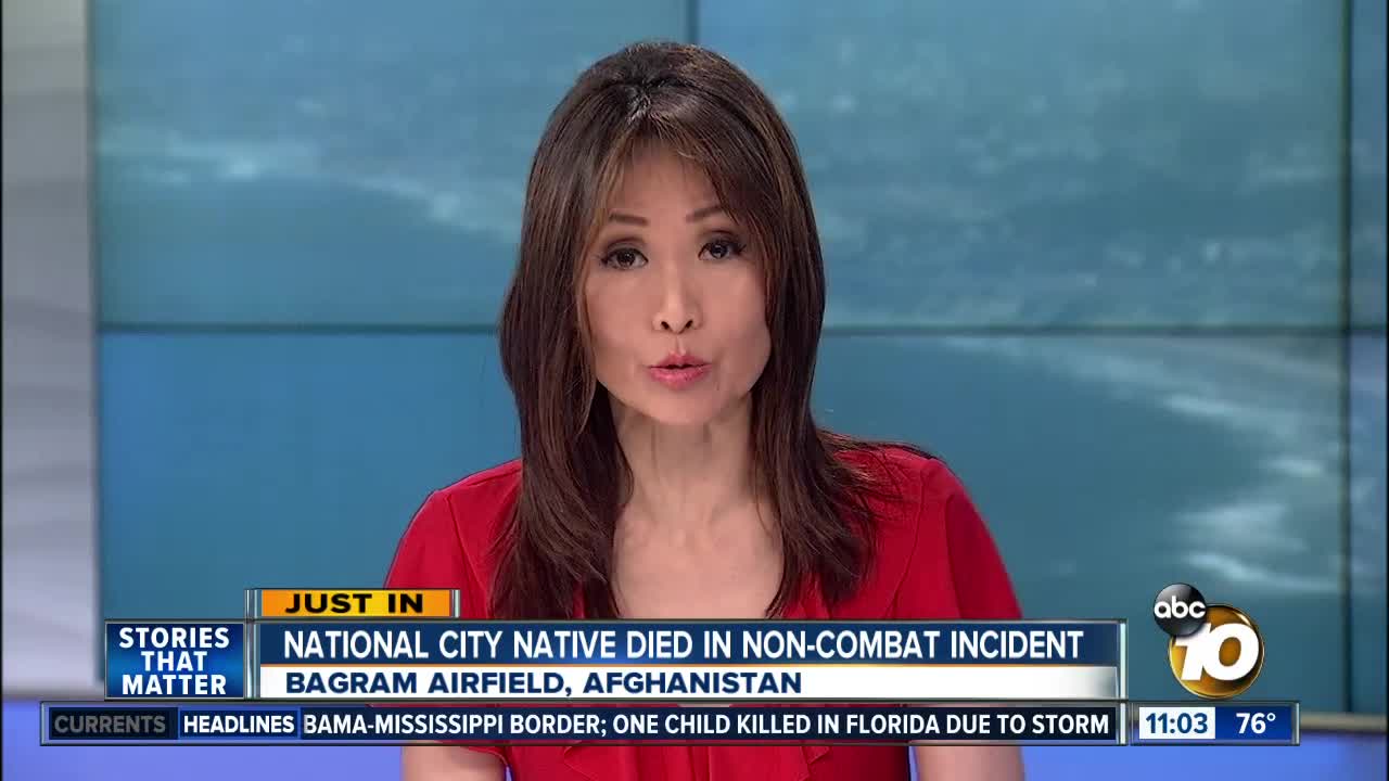 National City native died in non-combat incident in Afghanistan