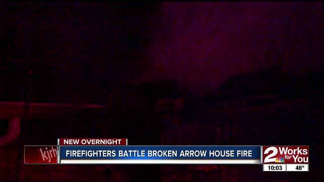 Broken Arrow house catches fire