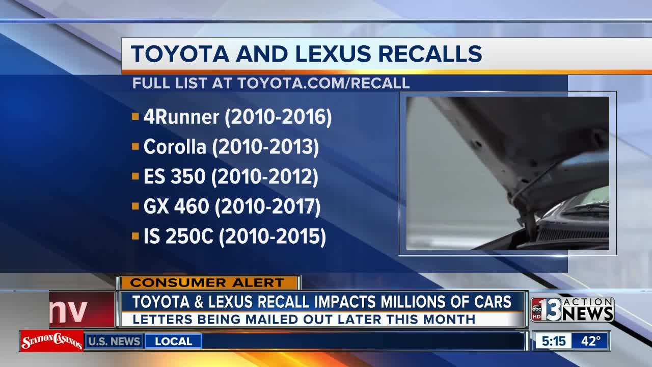 Toyota and Lexus latest recall